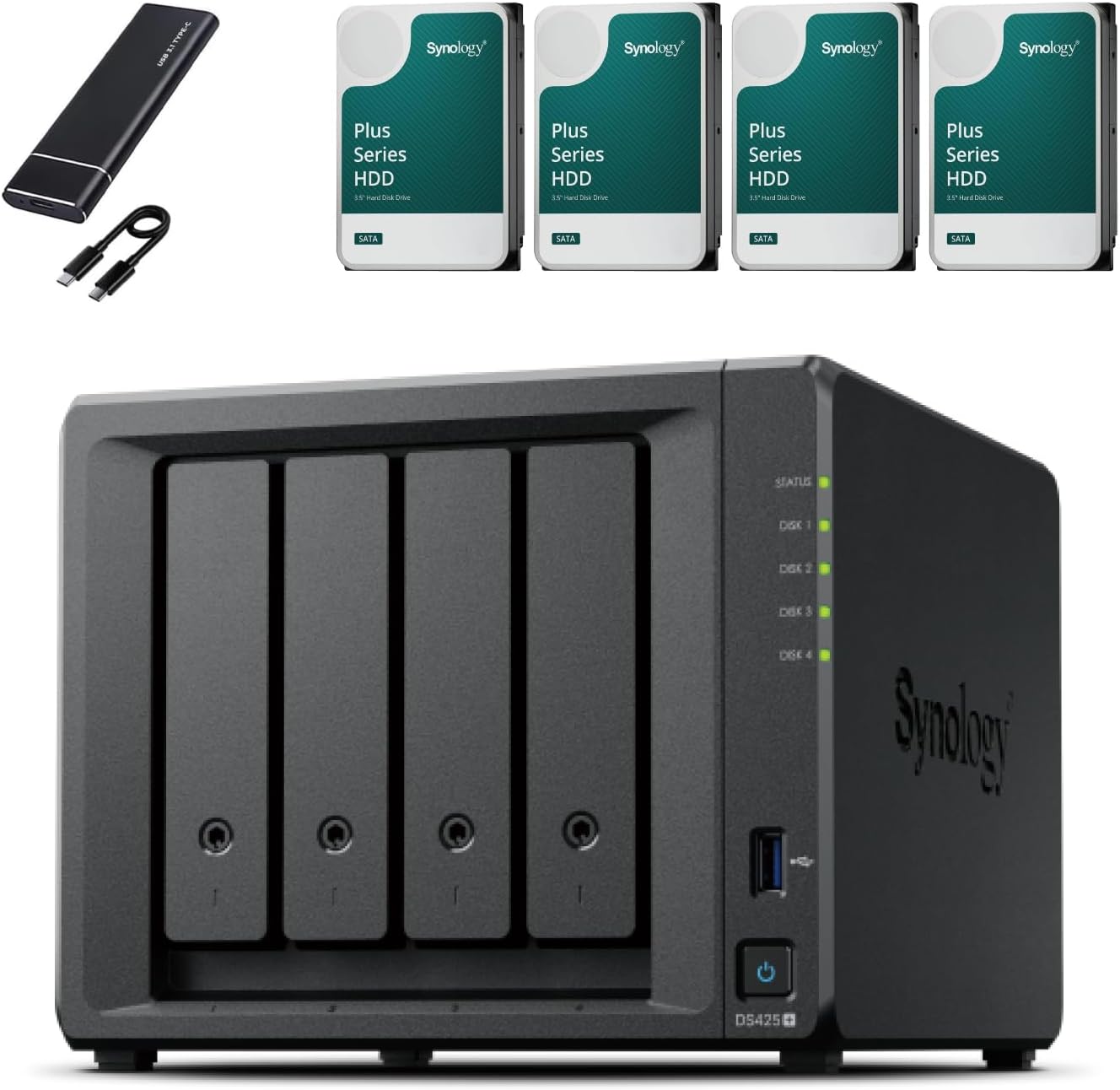 Synology DS425+ NAS Server Bundle